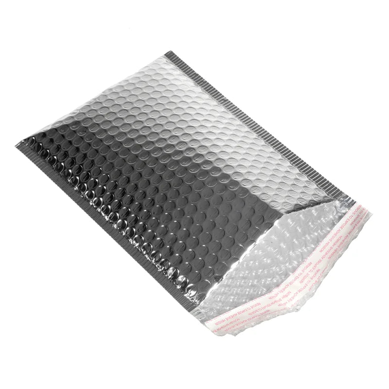 50PCS Aluminized Film Bubble Mailer Gold Mailing Envelope Waterproof Courier Bag Padded Bubble Envelopes Pack Bag for Shipping