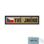 1PC 10cmX2.5cm Custom Name Flag Patch Badge Khaki Iron On Or Hook Loop Netherlands Russia Lithuania France Italy Spain Israel