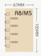 M5/A8 Loose Leaf Notebook Refill Spiral Binder Inner Page Weekly Monthly To Do Line Dot Grid Inside Paper Stationery