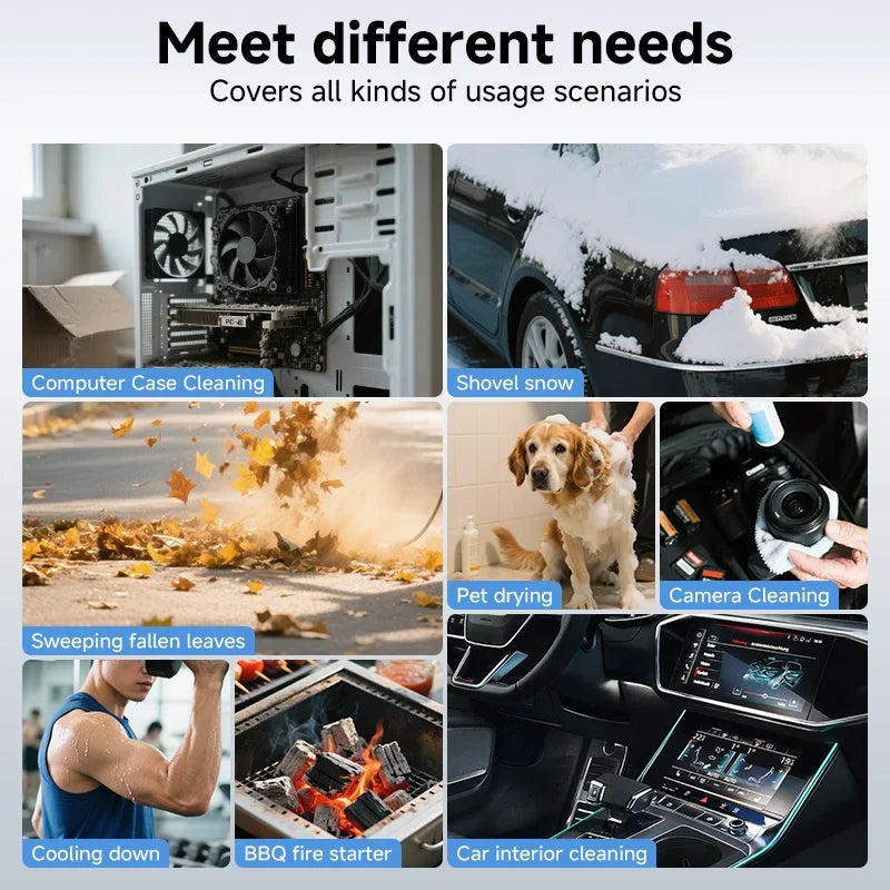 2800000RPM Jet Blower Super Powerful  Wind Pressure Electric Compressed Air Cordless Vacuum Cleaner/Car Emergency Power Supply