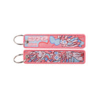 Kawaii Japanese Elf Anime Embroidery Key Fobs Key Tag Motorcycles Cars Backpack Chaveiro Keychain Fashion Keyring Friends Gifts