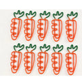 10pcs Funny Carrot Paper Clips Realistic Vegetable Shaped Baked Paint Metal Note Clips Office School Supplies
