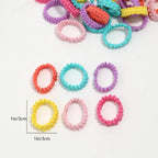 50Pcs Children Small Rubber Bands Girls Hair Ties Headbands Non Damaging Tie Ponytail High Elastic Durable Scrunchies Hair Rope