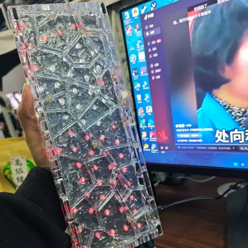 AttackFox Ww60 Hollow Keyboard Case GH60 Hole Transparent for MADCATZ Mad60/AULA Win60 Wooting60 Mechanical Keyboard Shell Gifts