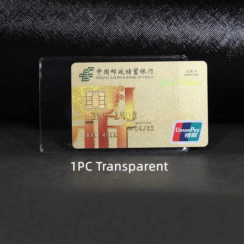 1/5/10pcs PVC Transparent Card Holder Bus Business Case Bank Credit ID Card Holder Cover Identification Card Container Holder
