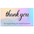 10-50pcs Thank You Cards For Small Business Colorful Laser Paper Thank You For Your Order "Beyond Grateful" Cards