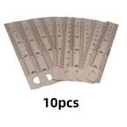 10pcs Precision Stainless Steel Rulers, 4-Inch Double-Sided Metal Rulers with Etched Markings for Teaching and Drawing