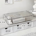 Desktop Storage Box Large Capacity with Lid Cosmetic Organizer Box Transparent Office Supplies Book Document Storage Box