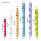 A5 A6 A7 Ring Binder Clips Loose-leaf Binding Strip Colorful Metal Binding Clips Office School Supplies Diameter 2cm