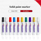 Solid Paint Marker Oil-based Ink Waterproof High Temperature Resistant for Writing Marks on Metal Wood Plastic Glass Stone