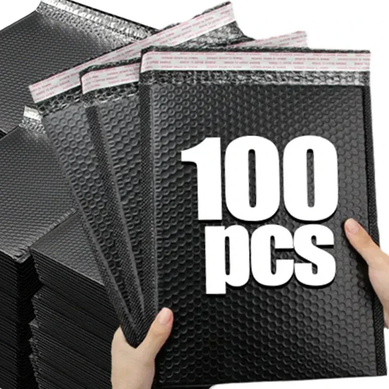 Wholesale Plastic Black Bubble Envelopes Bag Waterproof Foam Adhesive Self Seal Packing Bags Mailers Shipping Storage Organizer