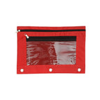 Double Zipper Pen Bag 3 Rings Binders Pencil Case File Bag Pencil Box For Erasers Rulers Markers Storage