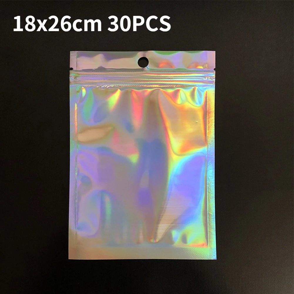 Resealable Laser Ziplock Bags For Necklace Food Storage Bags Pouch Packaging Bag Multifunctional Bubble Mailers