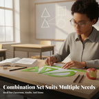 Blind Accessible Geometry Set Raised Markings Translucent Green Geometry Set