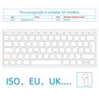 (Iso EU ) White Transparent Frosted Mbp Suitable for Apple Mac Book Pro 14-Inch 16 Model Laptop  Keyboard