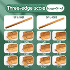 Space Ball 30cm Triangular Scale Ruler Metal Straight Ruler Metric Architect Engineer Accurate Drafting Measure Tool