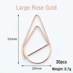 30/50pcs Paper Clip Mini Heart Gold Rose Gold Color Clip Bookmark Binder Office Accessories Paper Binder Clips Patchwork Clip