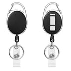 Retractable Badge Reel Heavy Duty Black Badge Reel for Nurse Hospital Office Supplies ID Lanyard Name Tag Card Badge Holder Gift