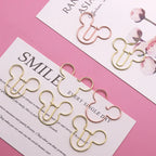 Special-shaped Paper Clip Golden Creative Cute Cartoon Paper Clips Metal Shape Gold Color Bookmark Stationery Office Paperpins