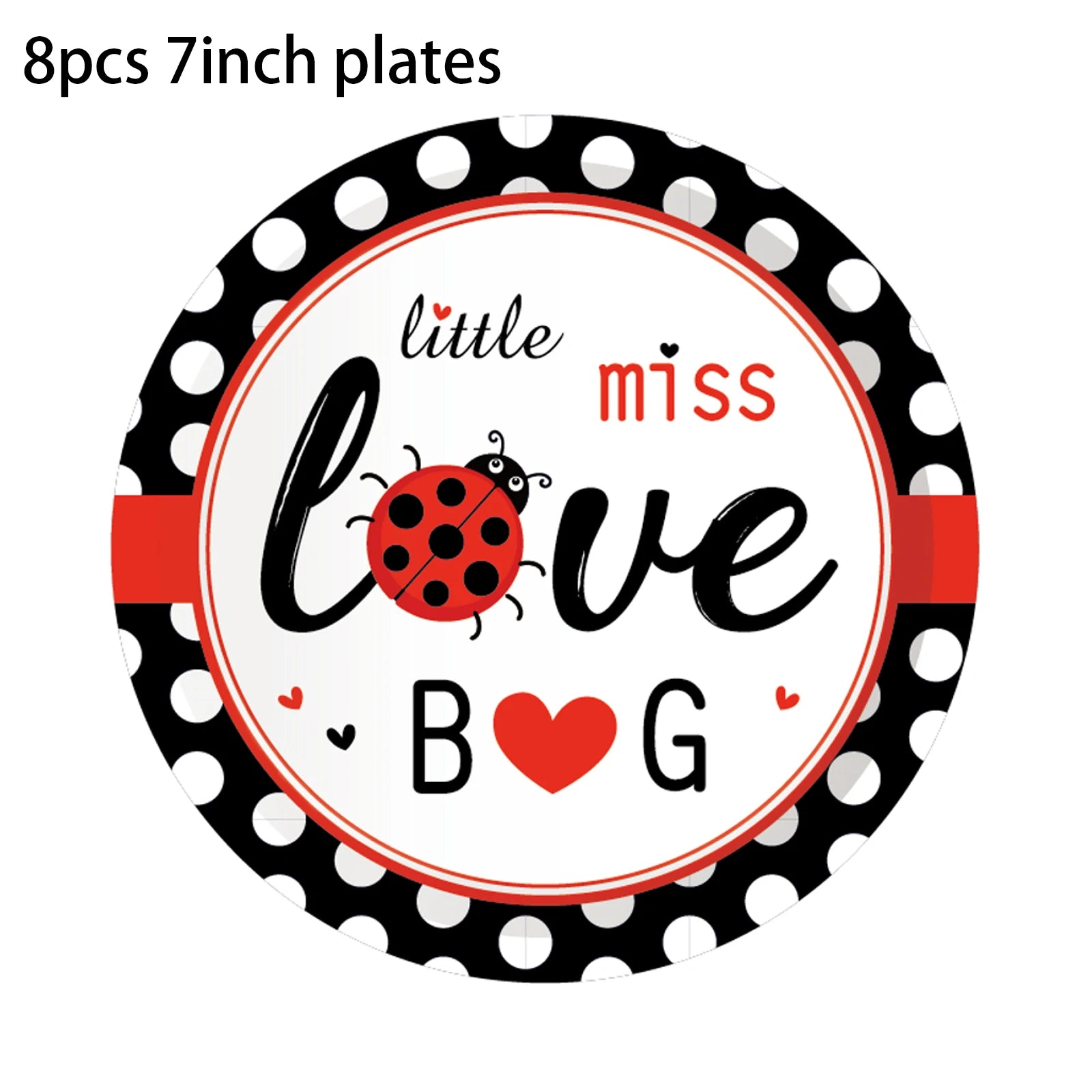 Insect Ladybug Party Disposable Tableware Sets Kids Birthday Plates Cups Napkins For Baby Shower Party Dinnerware Decoration