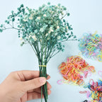 1000Pcs/Bag Colorful Small Disposable Hair Bands Scrunchie Girls Elastic Rubber Band Ponytail Holder Hair Accessories Hair Ties