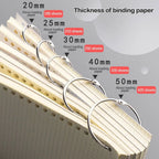Durable Metal Binder Ring Silver/Rose Gold Office Supplies Loose-leaf Ring Clip 20/30/40/50mm Binding Clip Book