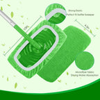 Kitchen Cleaning Accessories Flooring Cleaning Cloths Mop Head Replacement Washable Rag Towel Reusable Microfiber Mop Pads