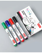 4 Colors Dry Erase Whiteboard Marker Pen Blackboard Erasable Chalk Pens Low Odor White Board Markers Office School Stationery