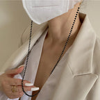 Fashion Reading Glasses Chain Pearl Flower Glasses Hanging Rope Anti-Lost Eyewear Mask Lanyard Women Sunglasses Glasses Chain