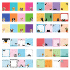 12/24pcs Cute Animals Sticky Notes Set, Refrigerator Memo Pads,Self-Stick Dog Cat Notes Pads for Home Office Gifts Supplies