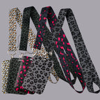 Gray Leopard Print Fashion Lanyard for Key Neck Strap Lanyard Card ID Badge Holder Key Chain Key Holder Keyring Accessories Gift