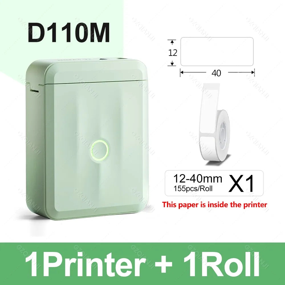 Niimbot D110 Label Printer Bluetooth Mini Adhesive Portable Smart Label Maker UV Without Ink For Office School Labeling Machine