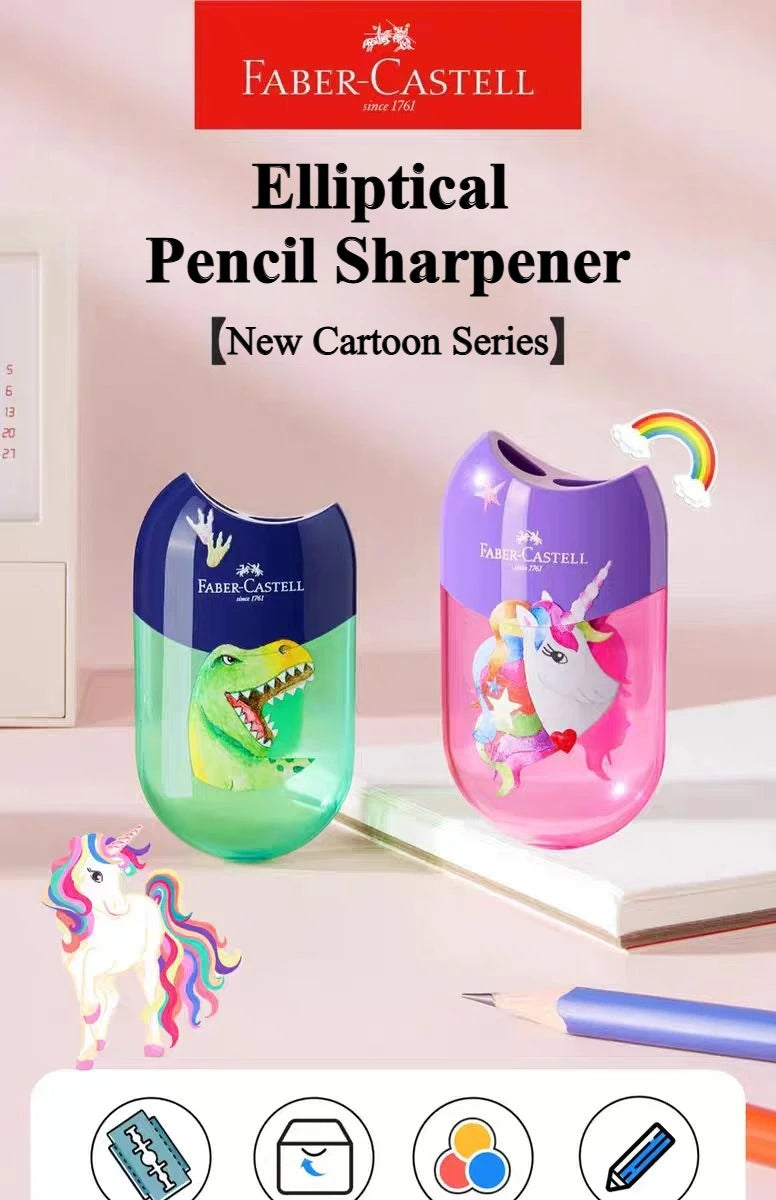 FABER CASTELL Double Hole Elliptical Pencil Sharpener Portable Pen Sharpener Pencil Sharpener Student Specific Pen Sharpener