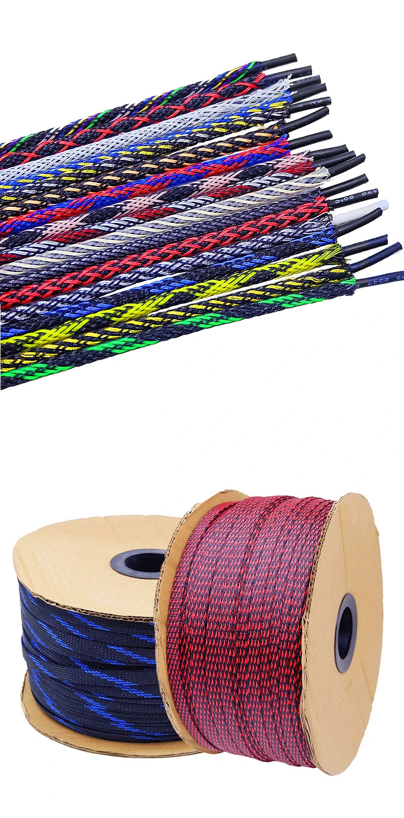 5/10M Braided Cable Sleeve 3mm 4mm 6mm 8mm 10mm 12mm 14mm PET Expandable Cover Insulation Nylon Sheath Wire Wrap Protection