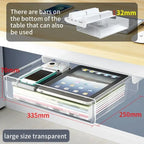 Hidden Under Desk Drawer Storage Office Organizer Desk Self Adhesive Drawers Plastic Undertable Accessories Storage Box Drawe