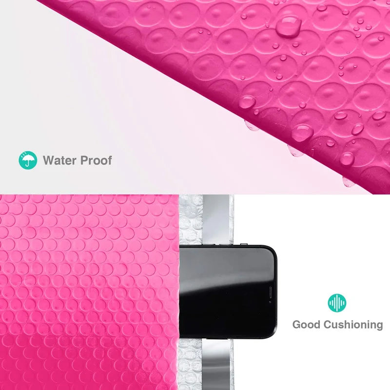 Pink Bubble 50 Pcs Envelopes for Shipping Bags Padded Envelopes for Packaging Seal Mailing Gift Padding Purple and Pink Black