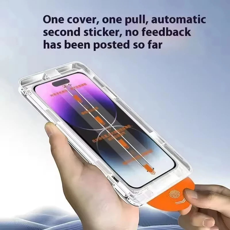 Dust Free Easy Installation HD Screen Protectors For iPhone 18 Pro Max 17 Pro Max 16 Pro 15 14 13 12 11 XR X Air Tempered Glass