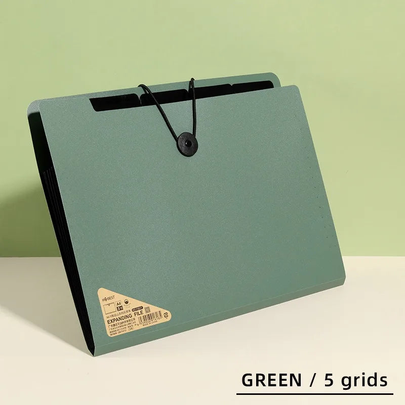 Three Colors Horizontal A4 Folder Students Office Business Trip Multi-layer Large Capacity 5/8/13 Layers Storage Organ Bag