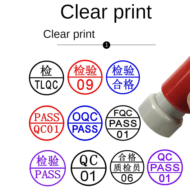 Custom QA QC Teacher Name Ink Stamp Signature Calligraphy Selfing-Inking Personalized Letter Stamp For School Student Child