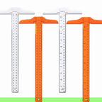 2Pcs Design T Ruler Plastic Long-Lasting Double Scale Measuring Tool for Drawing Sketching Office Use T Shape Ruler
