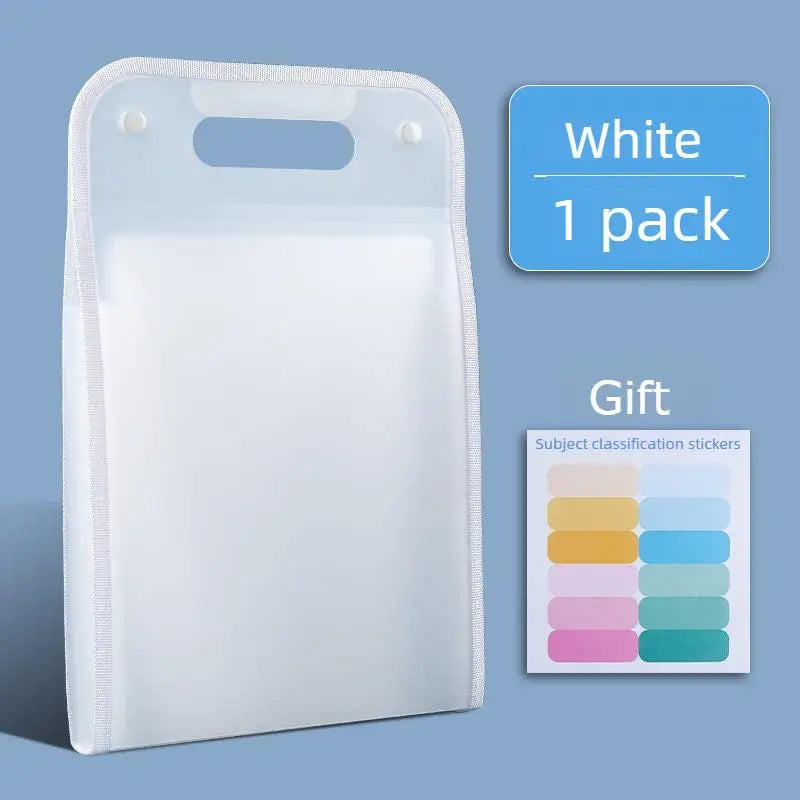 A4 Accordion File Folder Translucent 13 Pockets Expanding Letter Labels School Home Office Document Receipt Filing Organizer