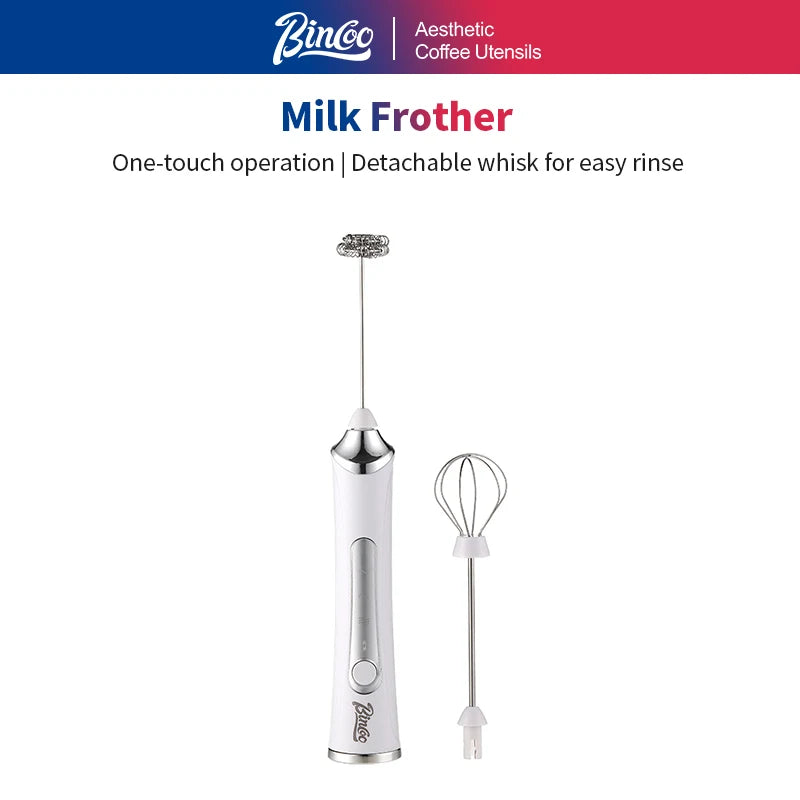 Bincoo Electric Milk Frothers Handheld Wireless Blender USB Mini Coffee Maker Whisk Mixer Cappuccino Cream Egg Beater Blender