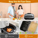 Large Disposable Air Fryer Parchment Paper Liners for Ninja Foodi Max Health Grill & AG551EU/AG651UK, Air Fryer Accessories