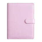 New A5 PU Leather Binder Cover with Magnetic Buckle Closure, 6 Ring Personal Notebook for Organizing Planner, Photo Card Sleeves