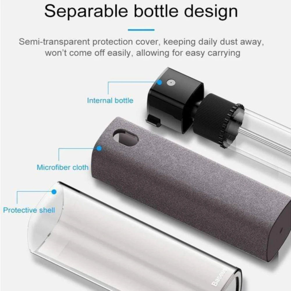 2 In1 Multifunction Microfiber Screen Cleaner Spray Bottle Set For Phone Tablet Latop Cleaning Wipes Cleaner Without Liquid