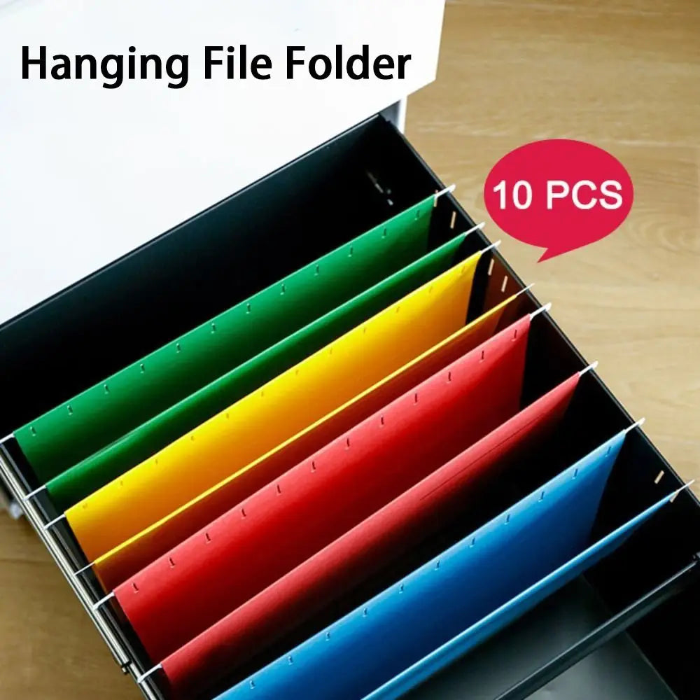 10PCS A4 Hanging File Folder Paper Letter Size Hanging Document Clip Large Capacity Portable Hanging File Organizer Classroom