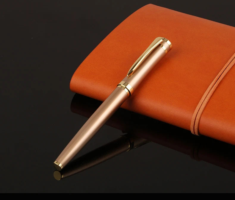Luxury Metal Silver Black Signature Ballpoint Pens for Business Writing Office Supplies Stationery Customized Logo Name Gift