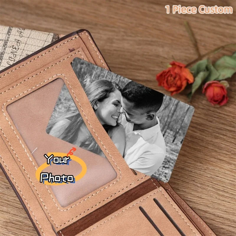Customized Photo Wallet Card Text VIP Metal Card Personalized Aluminum Sheet Thin Design Picture Business Waterproof Card Gift