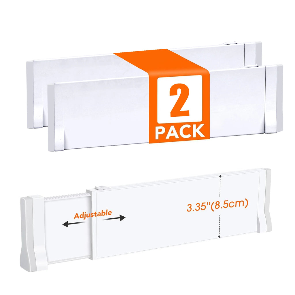 1/2/4/6/8 Pack Drawer Dividers for Clothes, 11.6''-19.6'' Adjustable Drawer Organizers 3.35'' High Expandable Separators