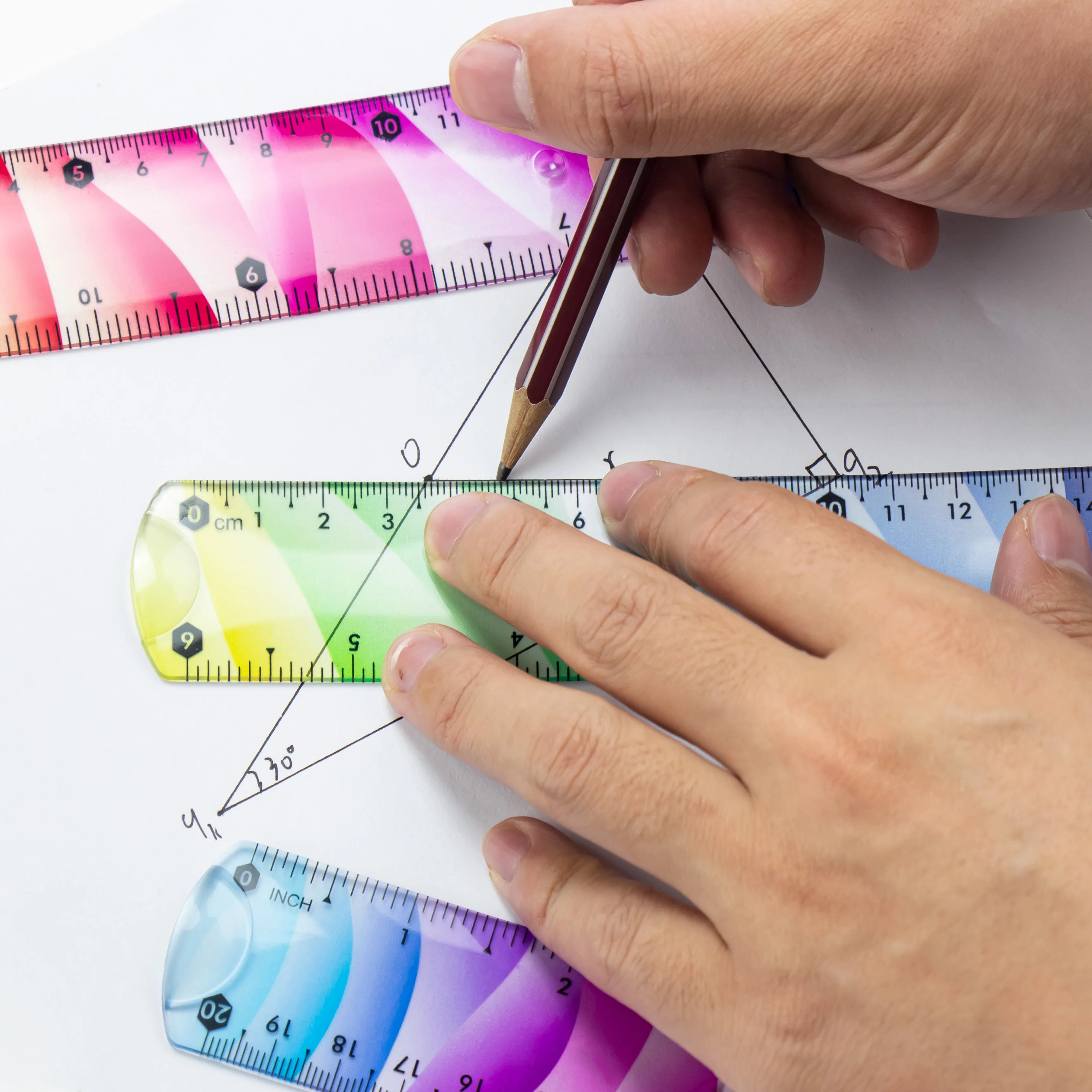 15cm, 20cm, and 30cm Soft Ruler Set - Clear Scale for Accurate Measurement - Flexible Measuring Tool for Crafts, Drawing